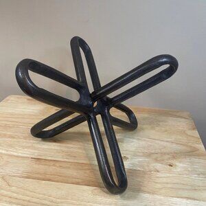 Vintage Large Cast Iron Jack Paperweight Doorstop 8" Decorative Game Piece